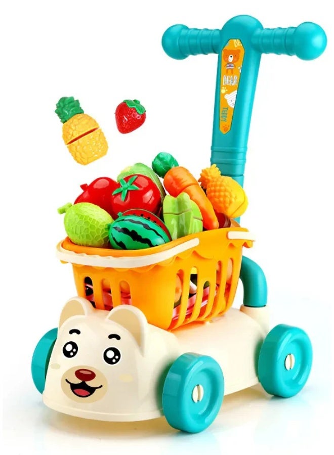 DAT Bear Cart Toy – 2-in-1 Shopping Cart with Removable Basket & 25 Pieces Tools for Kids – Fun & Interactive Engineering Toy (Ages 3+) - Image 2